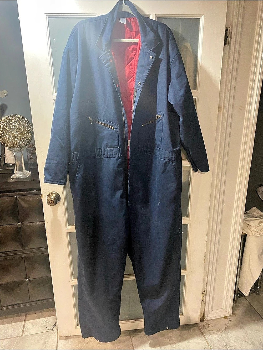 Red Kap Insulated Twill Coverall Men's Blue & Red